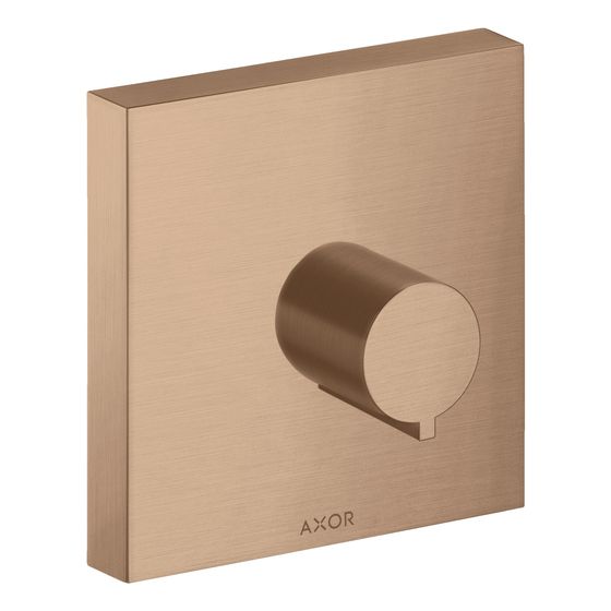Hansgrohe AXOR ShowerSolutions Absperrventil 120x120mm, Unterputz eckig, DN 15/DN 20, Brushed Red Gold