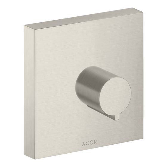 Hansgrohe AXOR ShowerSolutions Absperrventil 120x120mm, Unterputz eckig, DN 15/DN 20, Edelstahl Optic
