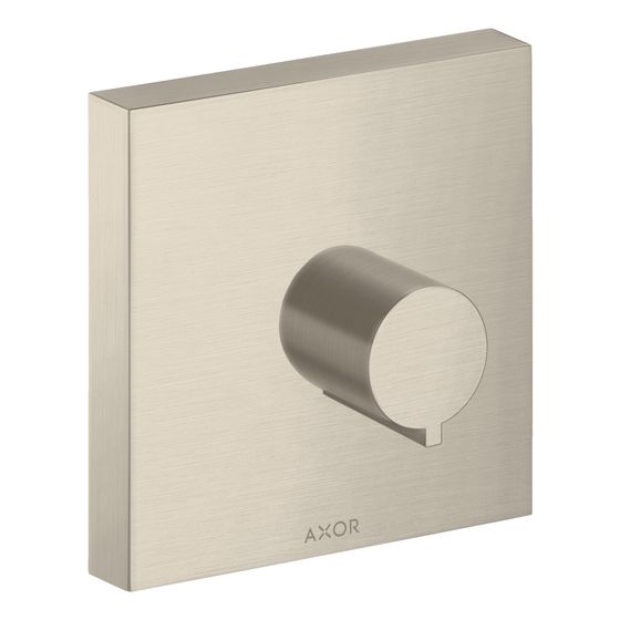 Hansgrohe AXOR ShowerSolutions Absperrventil 120x120mm, Unterputz eckig, DN 15/DN 20, Brushed Nickel