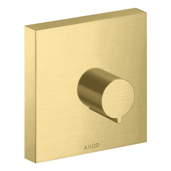 Hansgrohe AXOR ShowerSolutions Absperrventil 120x120mm, Unterputz eckig, DN 15/DN 20, Brushed Brass