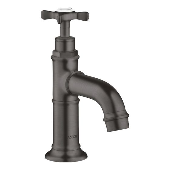 Hansgrohe AXOR Montreux Standventil 50mm, 5l/min, Kreuzgriff ohne Ablaufgarnitur, Brushed Black Chrome