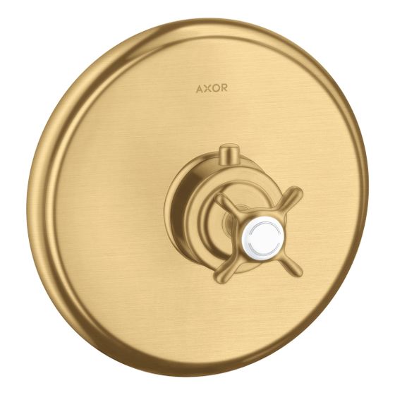 Hansgrohe AXOR Montreux Thermostat Unterputz, 43l/min, Kreuzgriff, Brushed Gold Optic