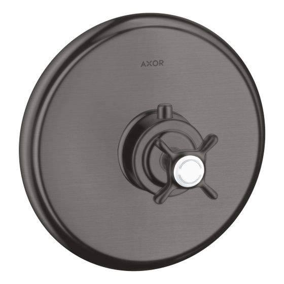Hansgrohe AXOR Montreux Thermostat HighFlow Unterputz, 59l/min, Kreuzgriff, Brushed Black Chrome