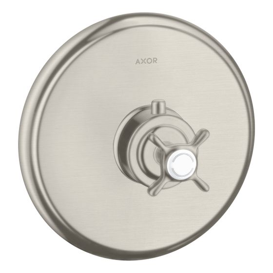 Hansgrohe AXOR Montreux Thermostat HighFlow Unterputz, 59l/min, Kreuzgriff, Edelstahl Optic