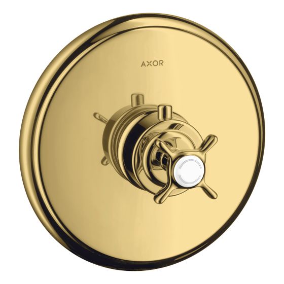 Hansgrohe AXOR Montreux Thermostat HighFlow Unterputz, 59l/min, Kreuzgriff, Polished Gold Optic