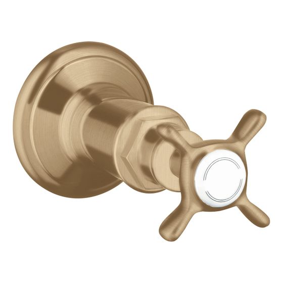 Hansgrohe AXOR Montreux Absperrventil Unterputz, Kreuzgriff, DN 15/DN 20, Brushed Bronze