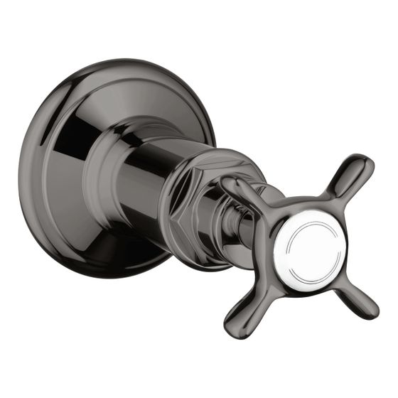 Hansgrohe AXOR Montreux Absperrventil Unterputz, Kreuzgriff, DN 15/DN 20, Polished Black Chrome