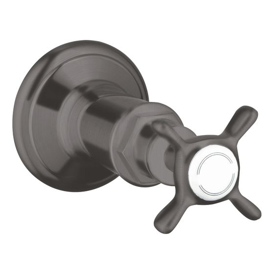 Hansgrohe AXOR Montreux Absperrventil Unterputz, Kreuzgriff, DN 15/DN 20, Brushed Black Chrome