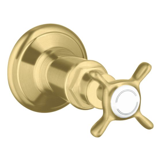 Hansgrohe AXOR Montreux Absperrventil Unterputz, Kreuzgriff, DN 15/DN 20, Brushed Brass