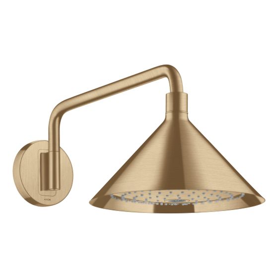 Hansgrohe AXOR Showers/Front Kopfbrause 240mm, 15l/min, 2jet, Brausearm, Brushed Bronze