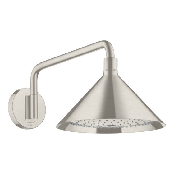 Hansgrohe AXOR Showers/Front Kopfbrause 240mm, 15l/min, 2jet, Brausearm, Edelstahl Optic