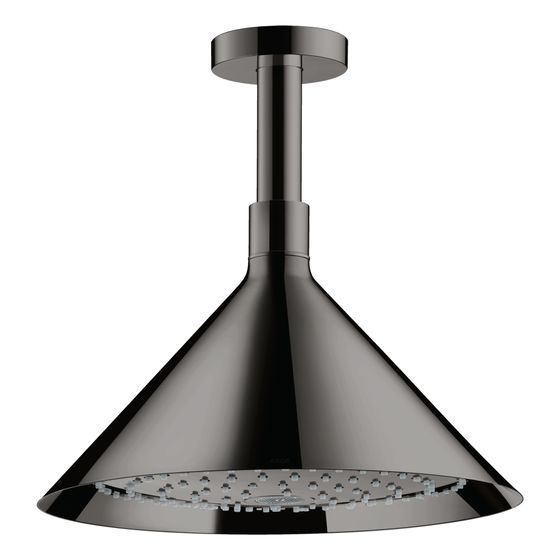 Hansgrohe AXOR Showers/Front Kopfbrause 240mm, 17l/min, 2jet, Deckenanschluss, Polished Black Chrome