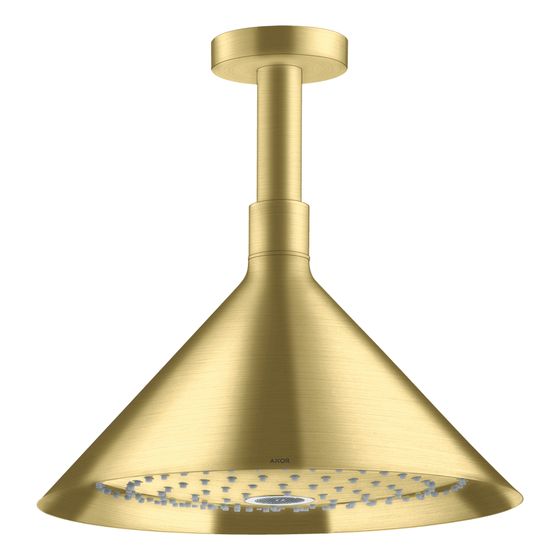 Hansgrohe AXOR Showers/Front Kopfbrause 240mm, 17l/min, 2jet, Deckenanschluss, Brushed Brass