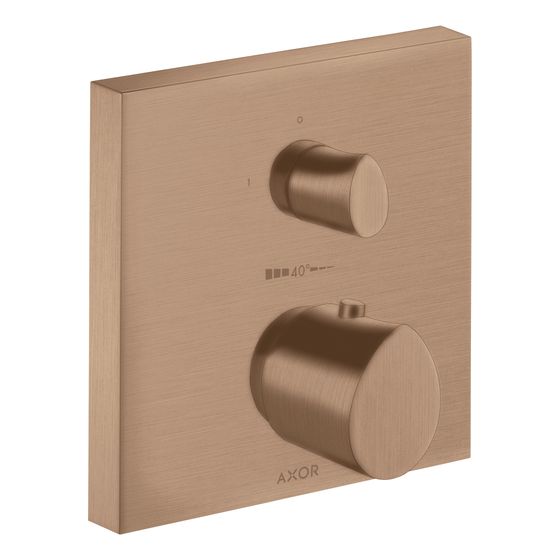 Hansgrohe AXOR Starck Organic Thermostat Unterputz, 25l/min, Absperrventil, Brushed Red Gold