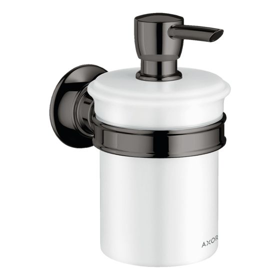 Hansgrohe AXOR Montreux Lotionspender, 300ml, Metall/Porzellan, Polished Black Chrome