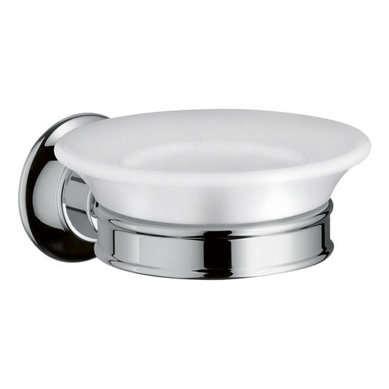 Hansgrohe AXOR Montreux Seifenschale, 107x54x131mm, Porzellan/Metall, Chrom