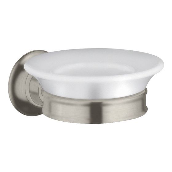 Hansgrohe AXOR Montreux Seifenschale, 107x54x131mm, Porzellan/Metall, Edelstahl Optic