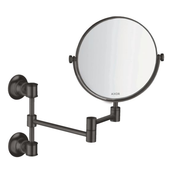 Hansgrohe AXOR Montreux Rasierspiegel, 213x314x66mm, Glas/Metall, Brushed Black Chrome