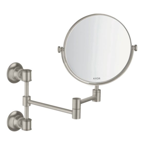 Hansgrohe AXOR Montreux Rasierspiegel, 213x314x66mm, Glas/Metall, Edelstahl Optic