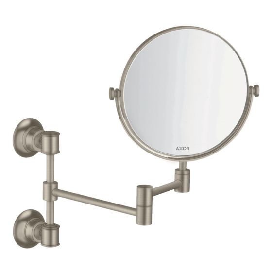 Hansgrohe AXOR Montreux Rasierspiegel, 213x314x66mm, Glas/Metall, Brushed Nickel