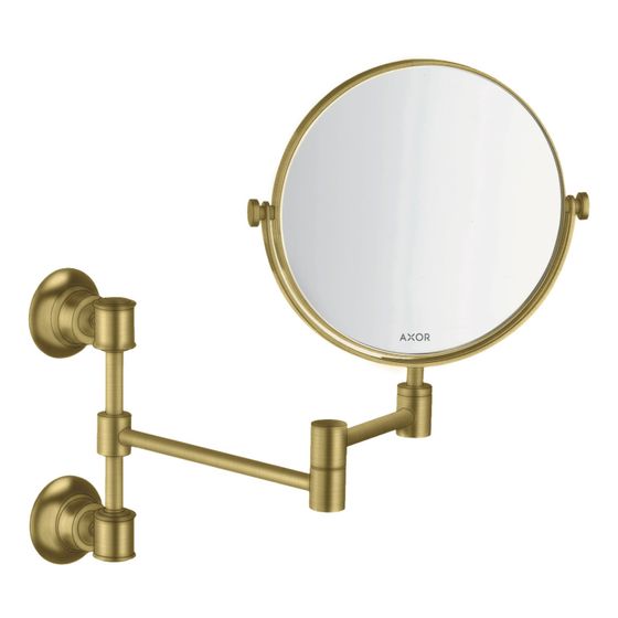 Hansgrohe AXOR Montreux Rasierspiegel, 213x314x66mm, Glas/Metall, Brushed Brass