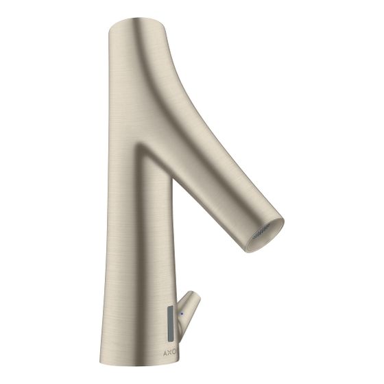 Hansgrohe AXOR Starck Organic Elektronik-Waschtischmischer, 5l/min, Temperaturregulierung, Batteriebetrieb, Brushed Nickel