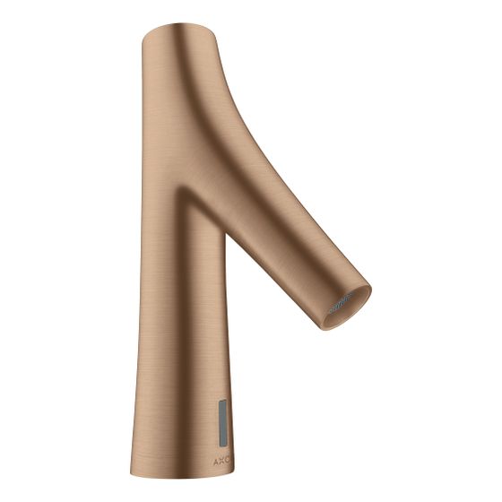 Hansgrohe AXOR Starck Organic Elektronik-Waschtischmischer, 5l/min, Temperaturvoreinstellung, Batteriebetrieb, Brushed Red Gold