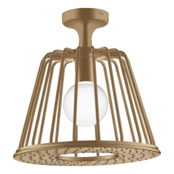 Hansgrohe AXOR LampShower/Nendo LampShower 275mm, 18l/min, 1jet, Deckenanschluss, Brushed Bronze