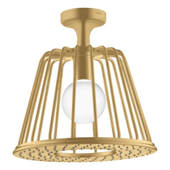 Hansgrohe AXOR LampShower/Nendo LampShower 275mm, 18l/min, 1jet, Deckenanschluss, Brushed Gold Optic
