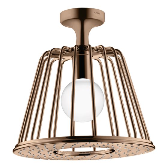 Hansgrohe AXOR LampShower/Nendo LampShower 275mm, 18l/min, 1jet, Deckenanschluss, Polished Red Gold