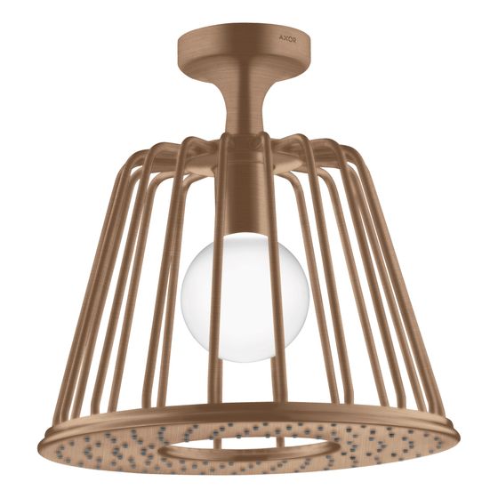 Hansgrohe AXOR LampShower/Nendo LampShower 275mm, 18l/min, 1jet, Deckenanschluss, Brushed Red Gold
