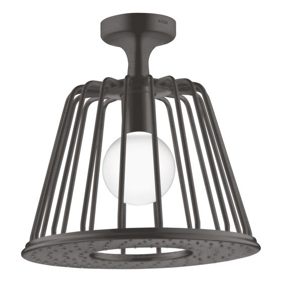 Hansgrohe AXOR LampShower/Nendo LampShower 275mm, 18l/min, 1jet, Deckenanschluss, Brushed Black Chrome