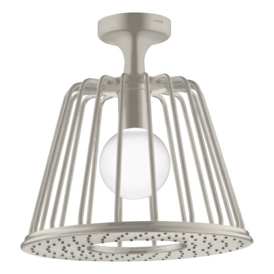 Hansgrohe AXOR LampShower/Nendo LampShower 275mm, 18l/min, 1jet, Deckenanschluss, Edelstahl Optic