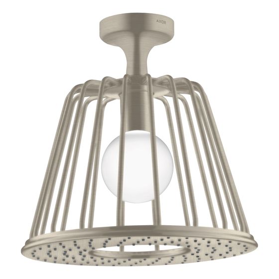 Hansgrohe AXOR LampShower/Nendo LampShower 275mm, 18l/min, 1jet, Deckenanschluss, Brushed Nickel