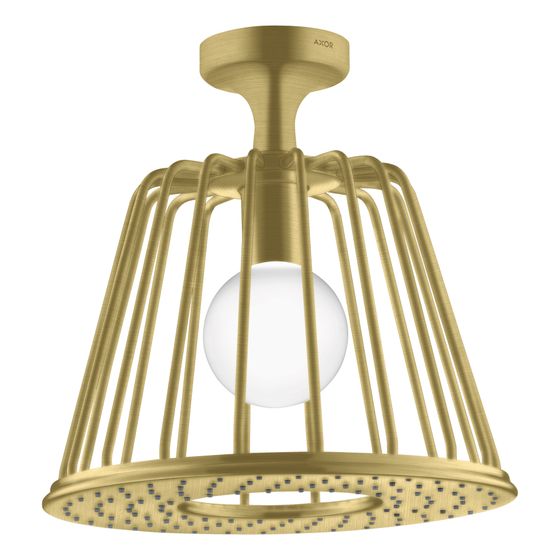 Hansgrohe AXOR LampShower/Nendo LampShower 275mm, 18l/min, 1jet, Deckenanschluss, Brushed Brass