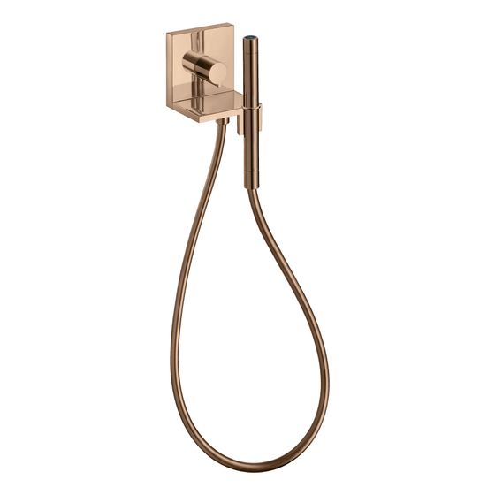 Hansgrohe AXOR ShowerSolutions Handbrausemodul 120x120mm, Unterputz, 14,5l/min, eckig, Polished Red Gold