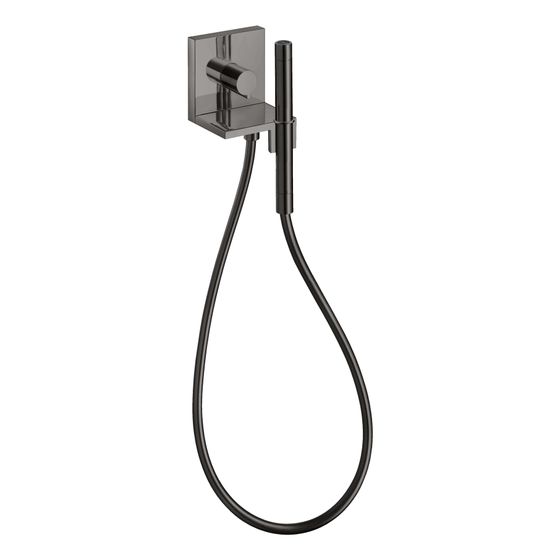 Hansgrohe AXOR ShowerSolutions Handbrausemodul 120x120mm, Unterputz, 14,5l/min, eckig, Polished Black Chrome