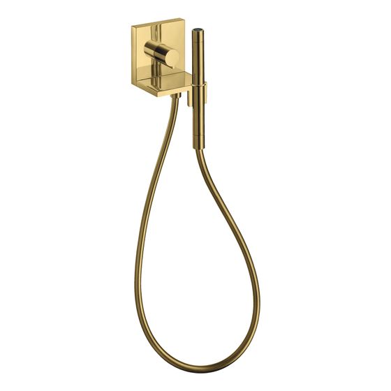 Hansgrohe AXOR ShowerSolutions Handbrausemodul 120x120mm, Unterputz, 14,5l/min, eckig, Polished Gold Optic