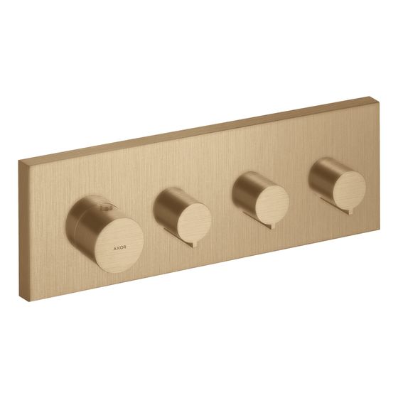 Hansgrohe AXOR ShowerSolutions Thermostatmodul 360x120mm, Unterputz, 59l/min, eckig für 3 Verbraucher, Brushed Bronze