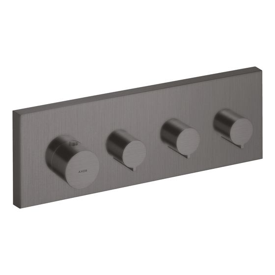 Hansgrohe AXOR ShowerSolutions Thermostatmodul 360x120mm, Unterputz, 59l/min, eckig für 3 Verbraucher, Brushed Black Chrome