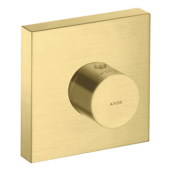 Hansgrohe AXOR ShowerSolutions Thermostatmodul 120x120mm, Unterputz, 59l/min, eckig, Brushed Brass