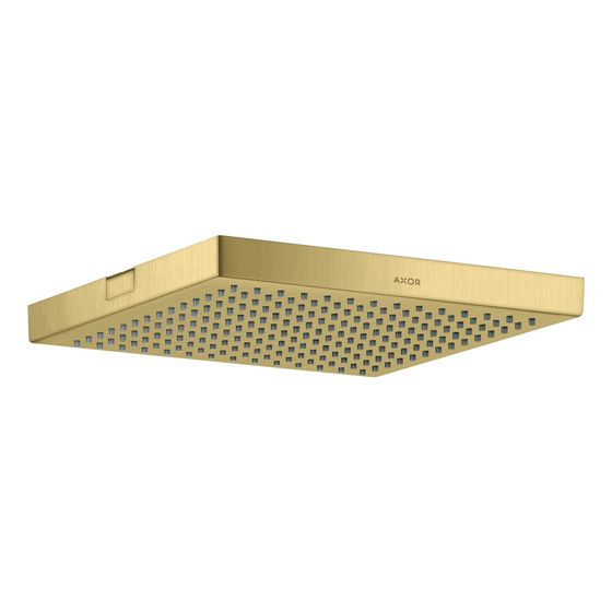 Hansgrohe AXOR ShowerSolutions Kopfbrause, 12l/min, 240x240mm, 1jet, Deckenintegriert, Brushed Brass