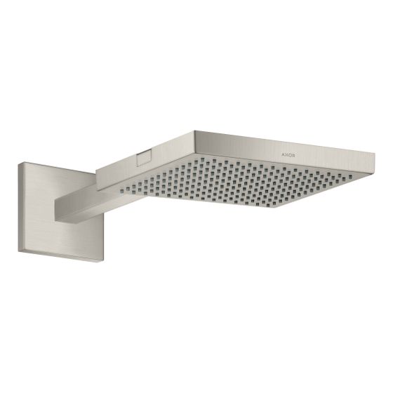 Hansgrohe AXOR ShowerSolutions Kopfbrause, 12,4l/min, 240x240mm, 1jet, Brausearm, Edelstahl Optic