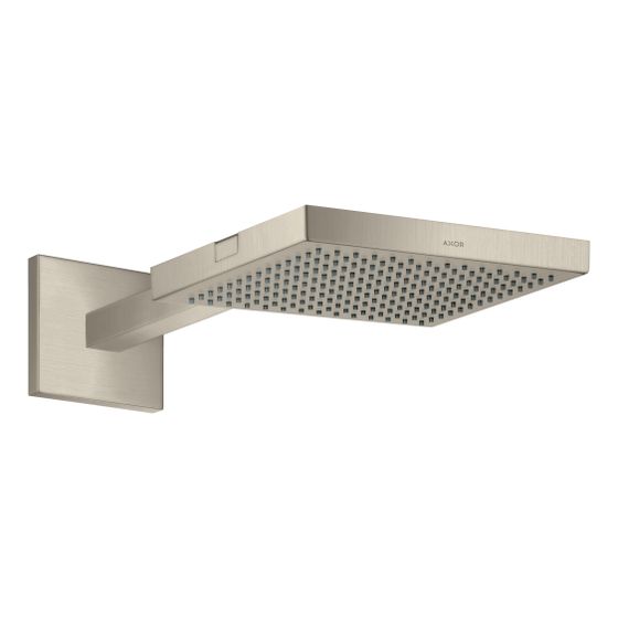 Hansgrohe AXOR ShowerSolutions Kopfbrause, 12,4l/min, 240x240mm, 1jet, Brausearm, Brushed Nickel