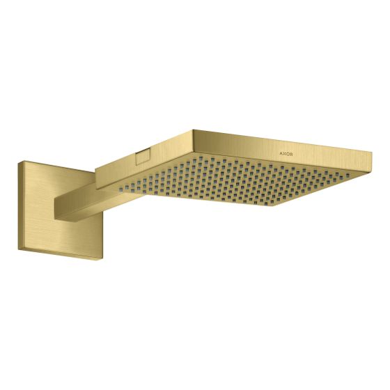 Hansgrohe AXOR ShowerSolutions Kopfbrause, 12,4l/min, 240x240mm, 1jet, Brausearm, Brushed Brass