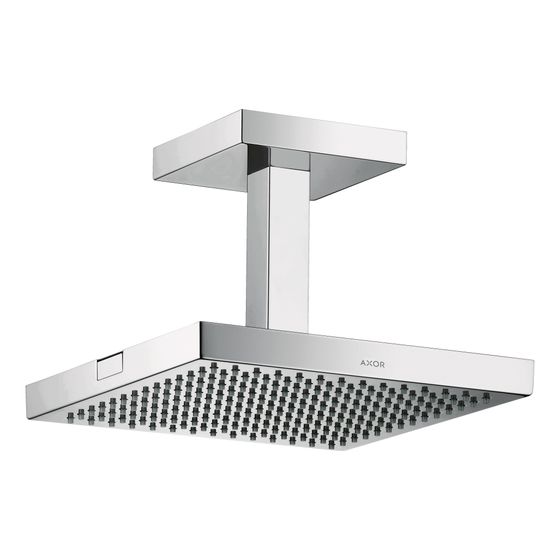 Hansgrohe AXOR ShowerSolutions Kopfbrause, 12l/min, 240x240mm, 1jet, Deckenanschluss, Chrom
