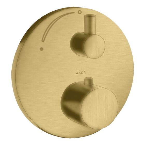 Hansgrohe AXOR Uno Thermostat Unterputz, 25l/min, Absperrventil, Brushed Gold Optic
