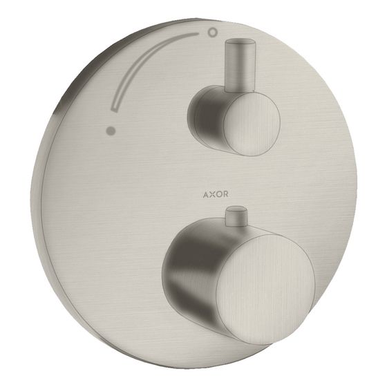 Hansgrohe AXOR Uno Thermostat Unterputz, 25l/min, Absperrventil, Edelstahl Optic