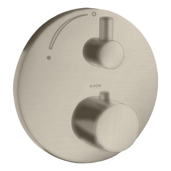 Hansgrohe AXOR Uno Thermostat Unterputz, 25l/min, Absperrventil, Brushed Nickel
