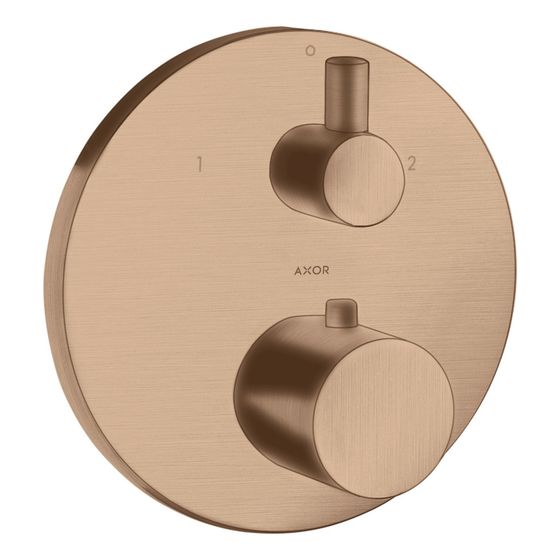Hansgrohe AXOR Uno Thermostat Unterputz, 29l/min, Ab- und Umstellventil, Brushed Red Gold